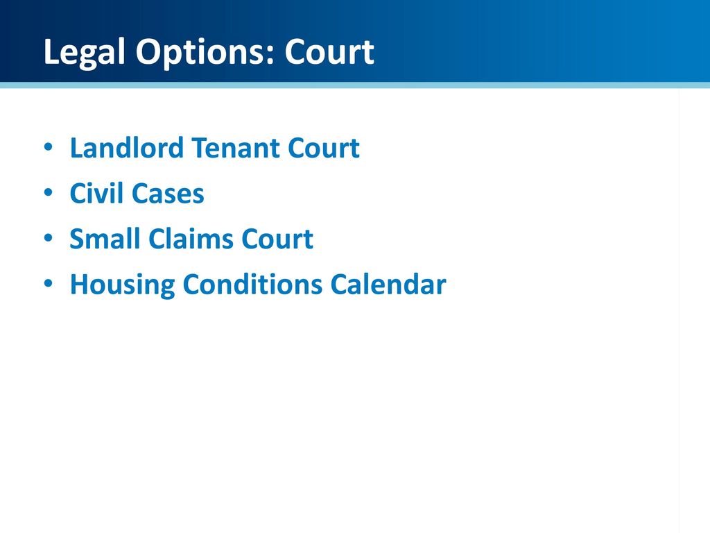 Small claims court case studies